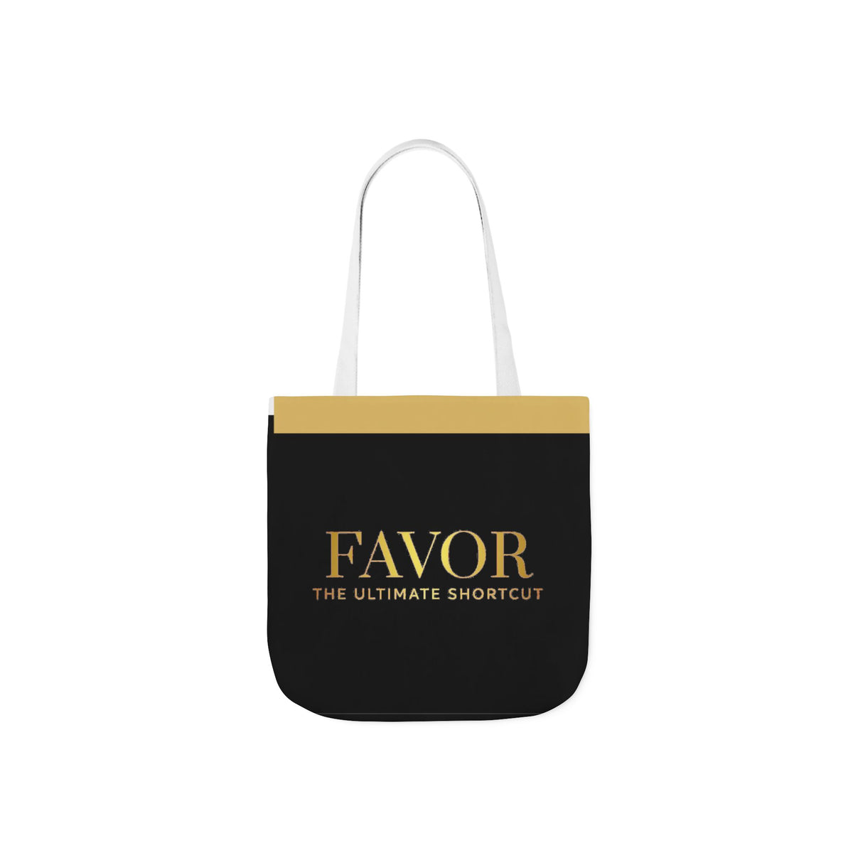 Favor Canvas Tote Bag — "FAVOR: The Ultimate Shortcut" Gold-Accent Shopper - The LW Shop