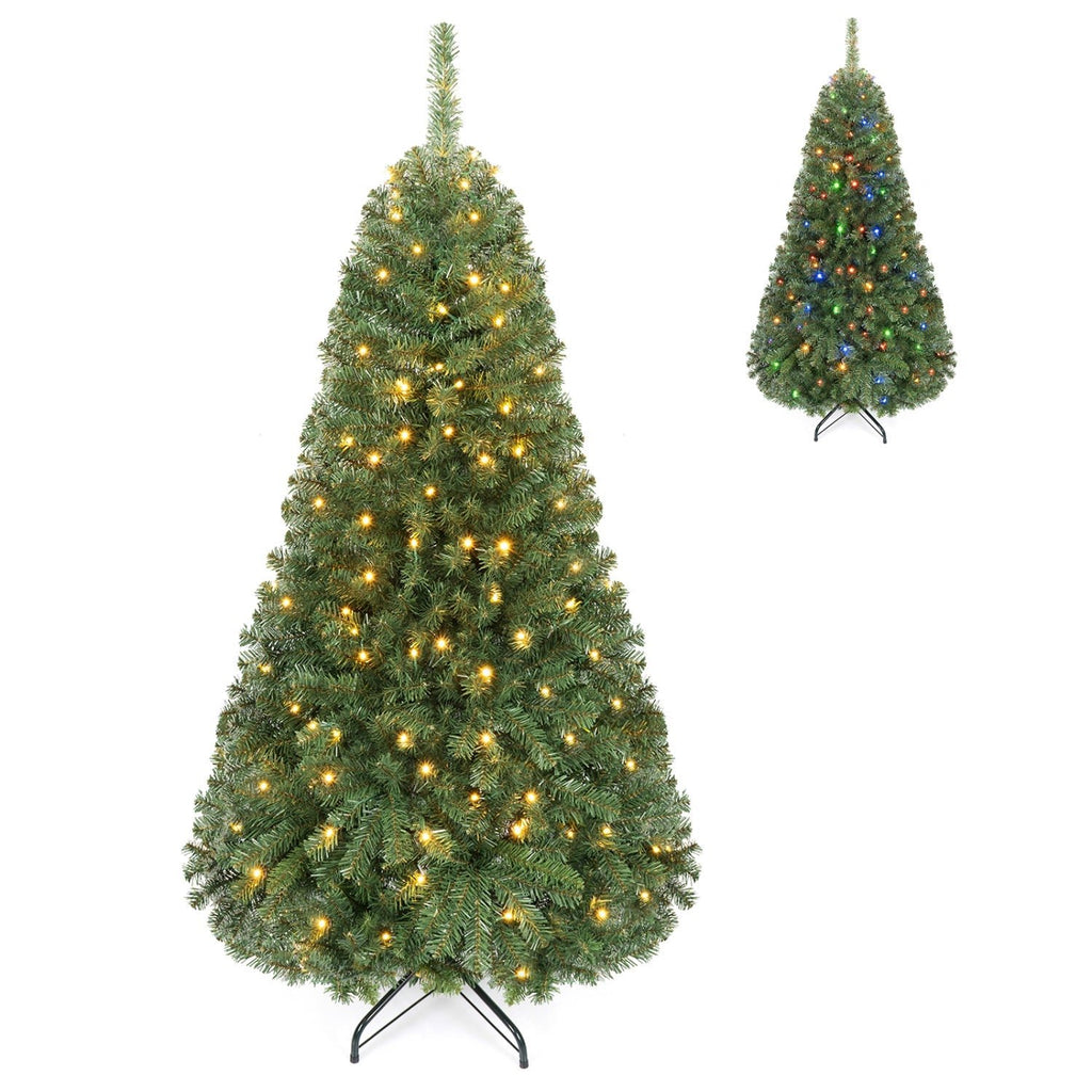 5 FT Pre-Lit Artificial Christmas Tree with Dual Color Lights - The LW Shop