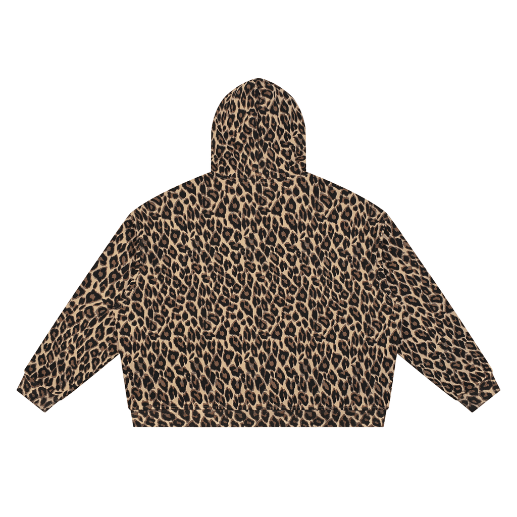 Plain Leopard Full Zip Hoodie - The LW Shop