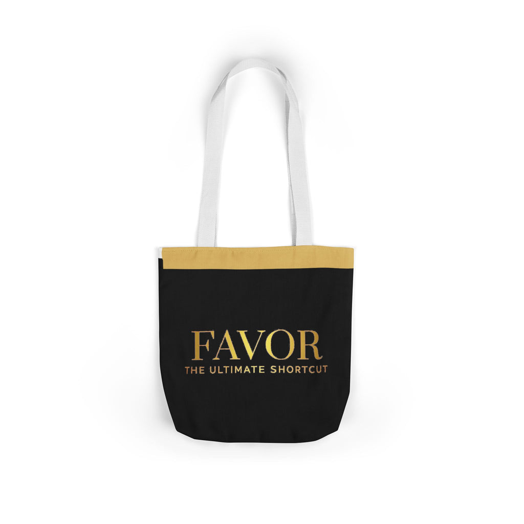 Favor Canvas Tote Bag — "FAVOR: The Ultimate Shortcut" Gold-Accent Shopper - The LW Shop
