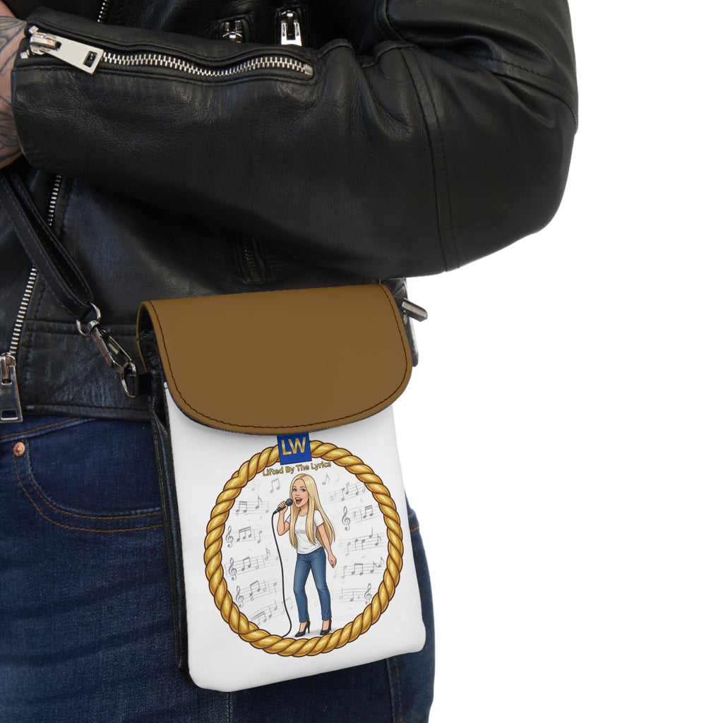 Singing Woman Nautical Rope Phone Wallet Crossbody — Personalized Small Cell Phone Wallet