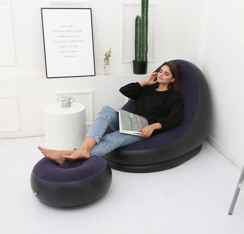 Puf perezoso con sofá inflable plegable