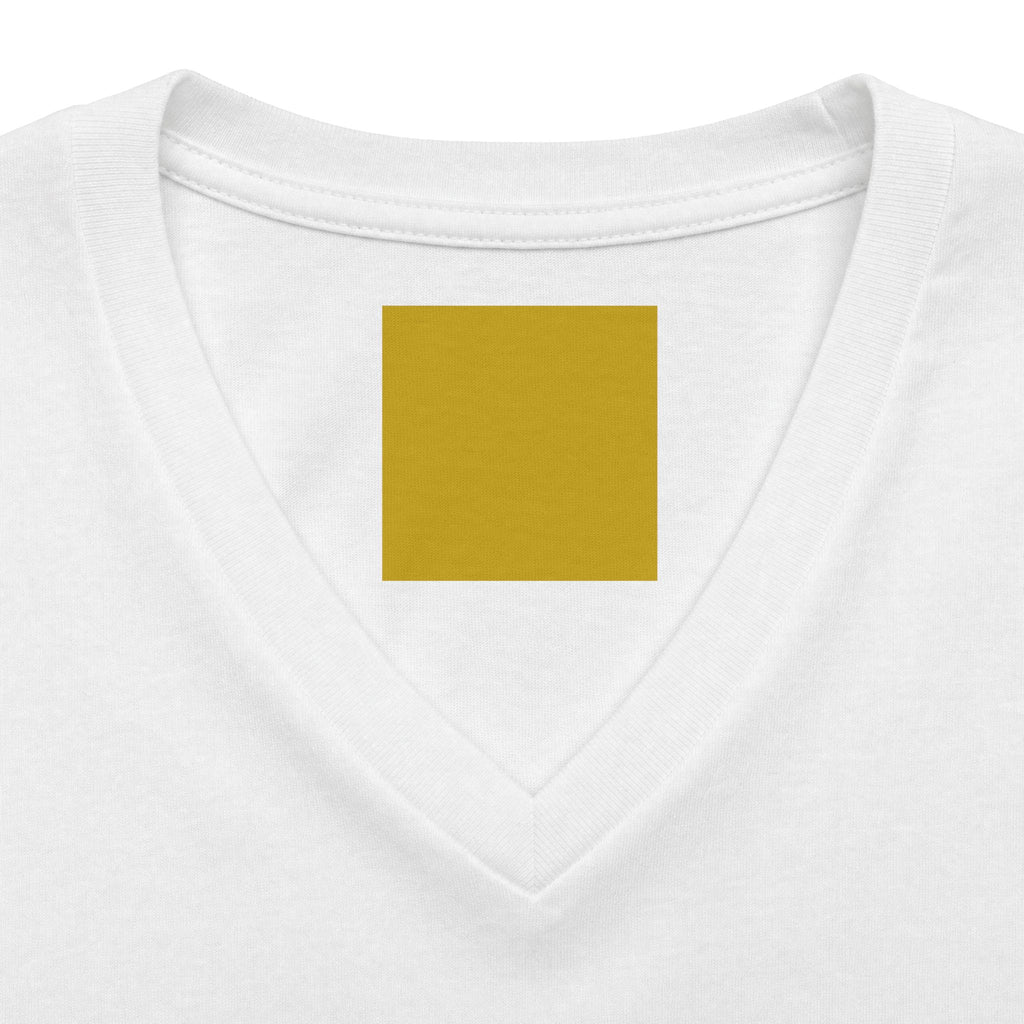 Standing On Buisness Women's V‑Neck Tee — 'Standing on Business' Gold Wax Seal Graphic