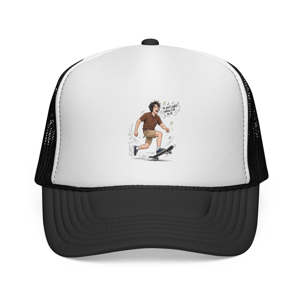 Trucker Hat with a skateboarder image