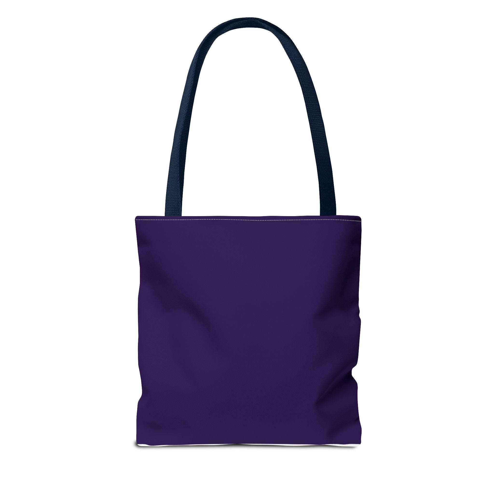 Purple Heart Tote Bag with Gold Hand Heart Design – "Lifted By The Lyrics" Art Tote