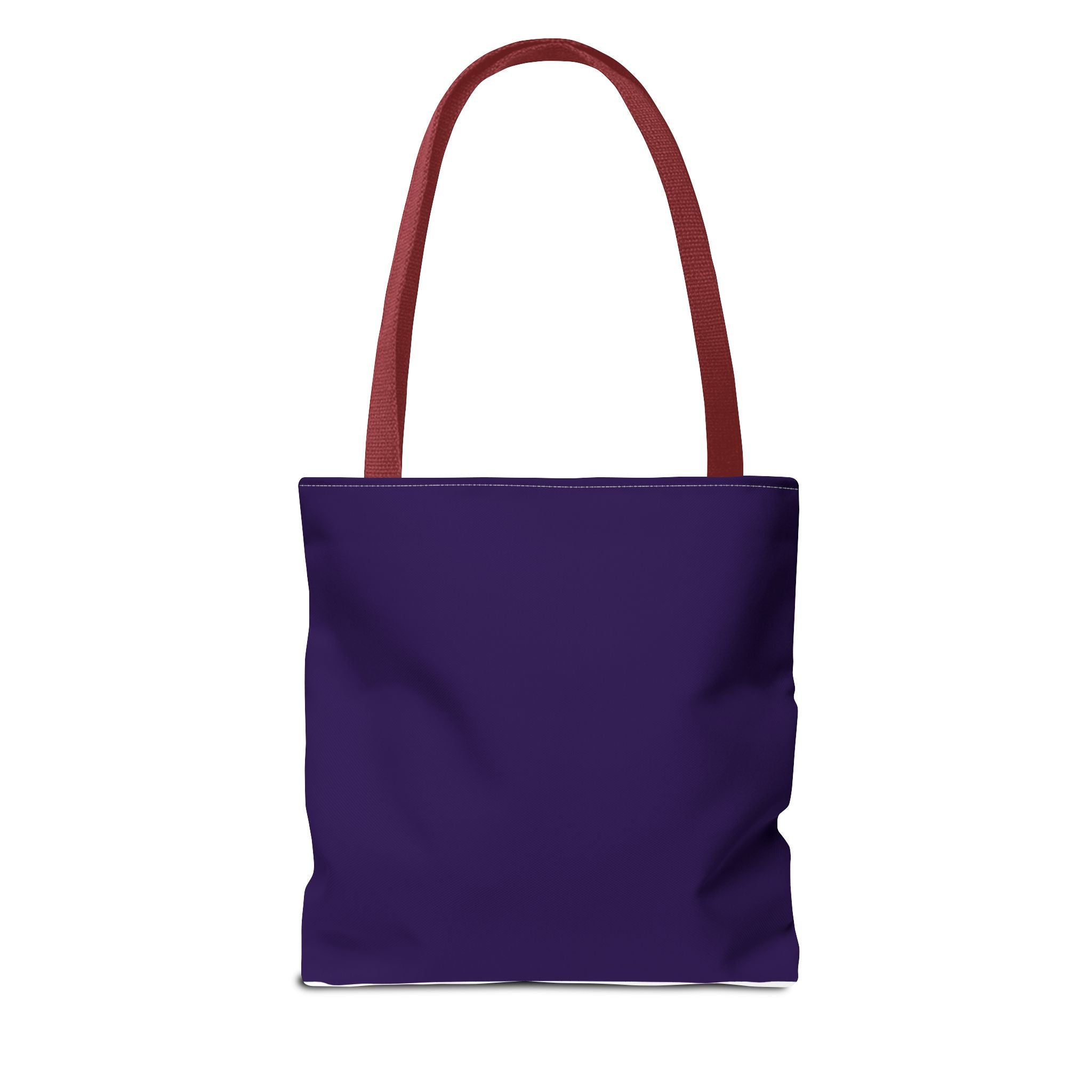 Purple Heart Tote Bag with Gold Hand Heart Design – "Lifted By The Lyrics" Art Tote
