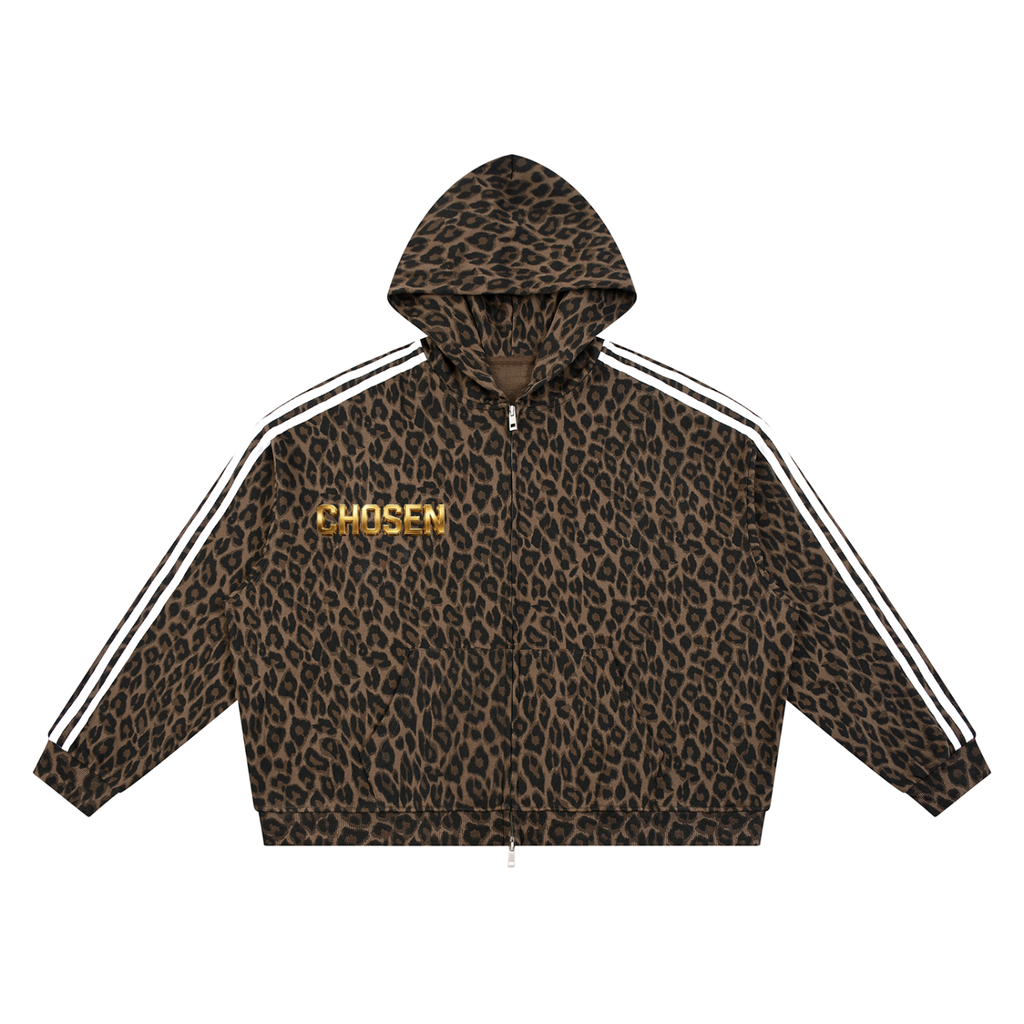 Chosen Leopard Full Zip Hoodie
