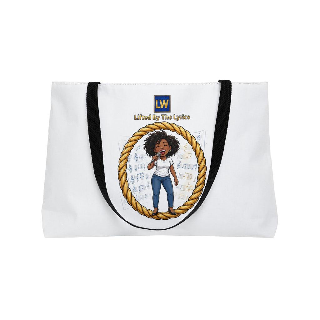 Weekender Tote Singing Lady Bag — Empowered Black Woman Illustration Travel Tote