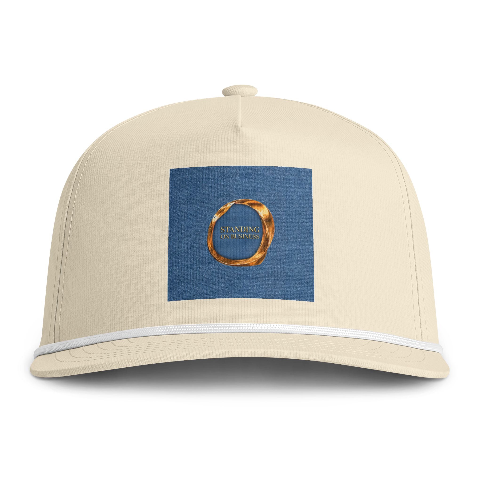 Standing On Buisness Sunwashed Rope Cap – Nautical Rope Ring Patch Hat