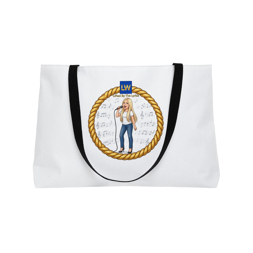 Singing Woman Weekender Tote Bag — Nautical Blonde Music Lover Tote (LW Monogram)