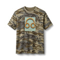 Camo Music Tee — Olive Camo T-Shirt with Golden Headphones Print