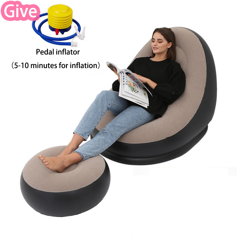 Puf perezoso con sofá inflable plegable