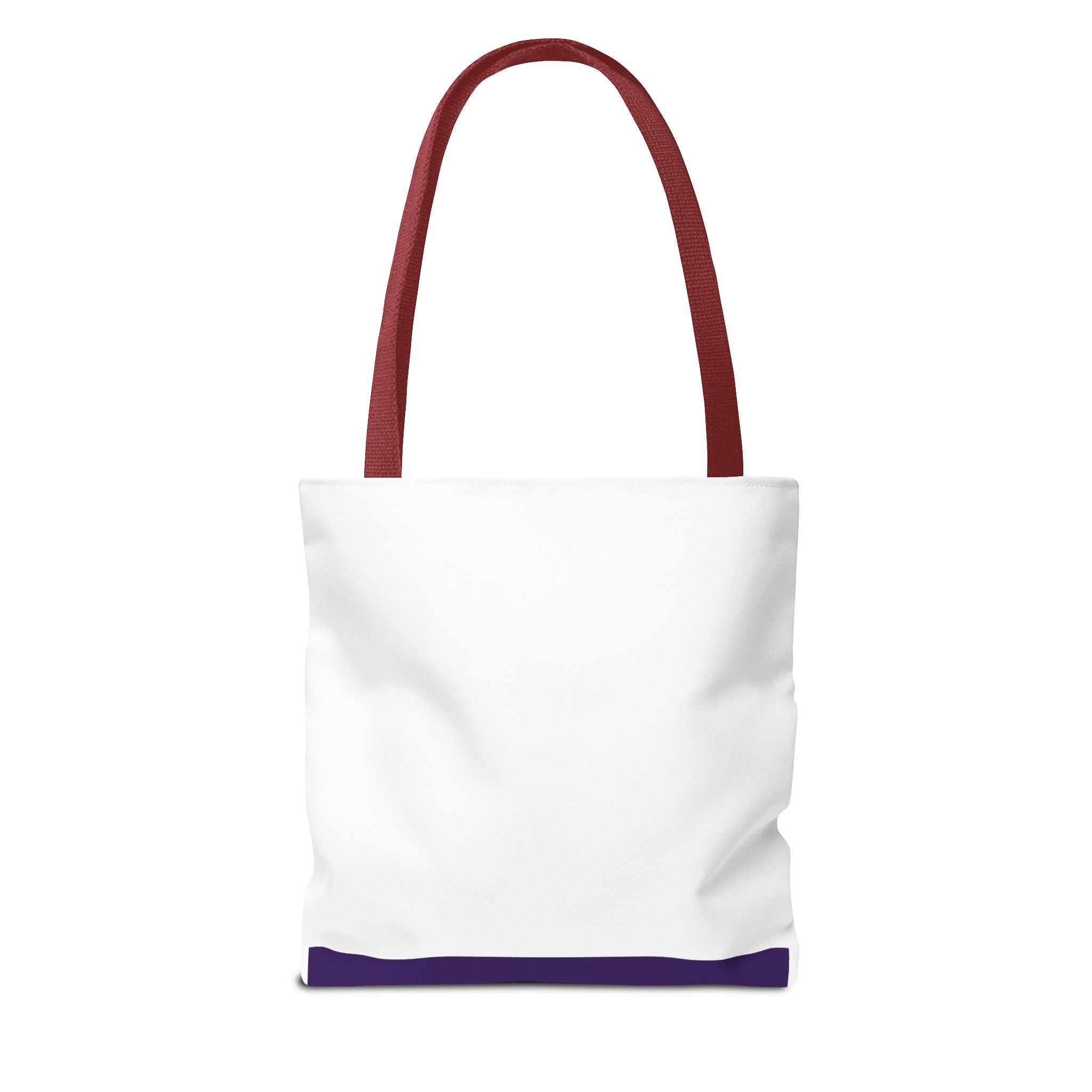 Purple Heart Tote Bag with Gold Hand Heart Design – "Lifted By The Lyrics" Art Tote