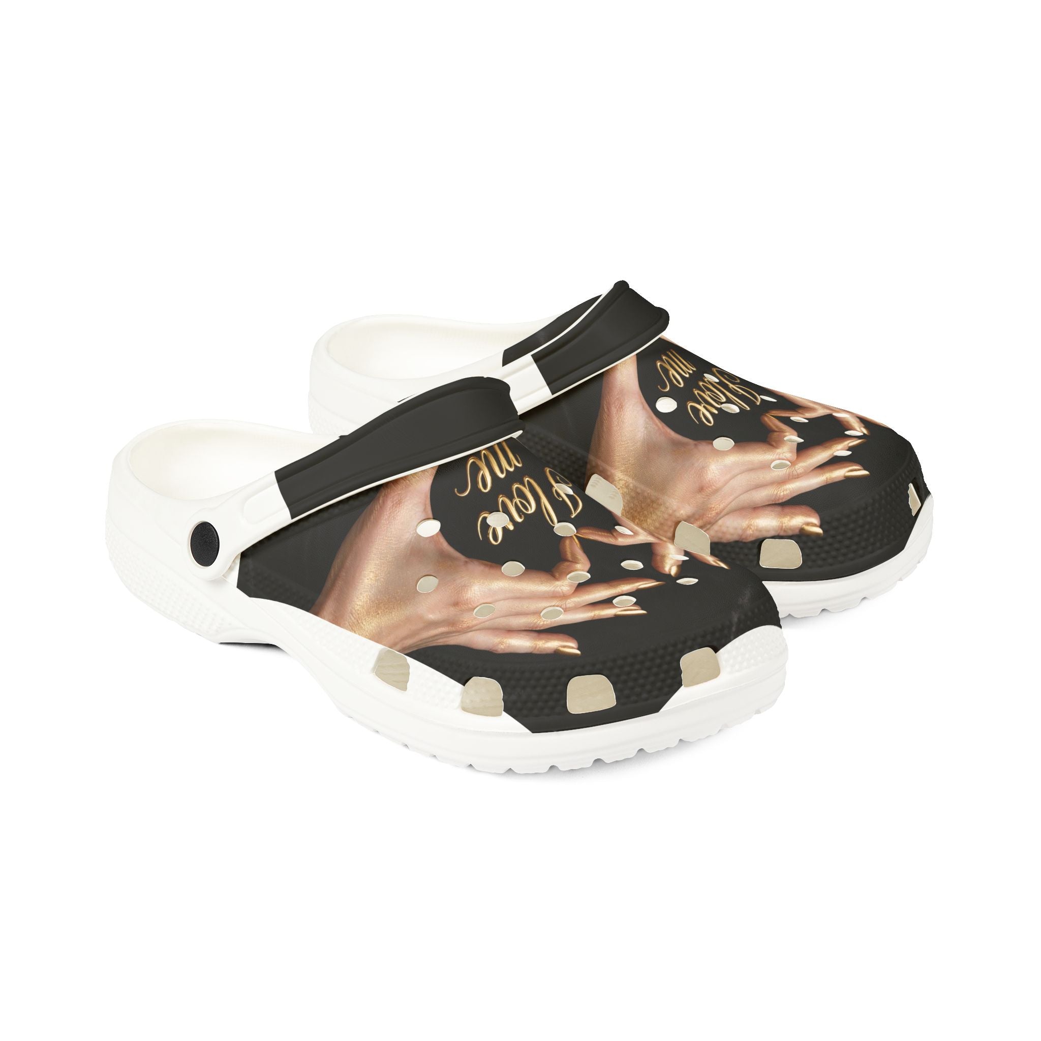 “ I Love Me “ EVA Foam Clogs — Self-Love Graphic Slip-On Shoes