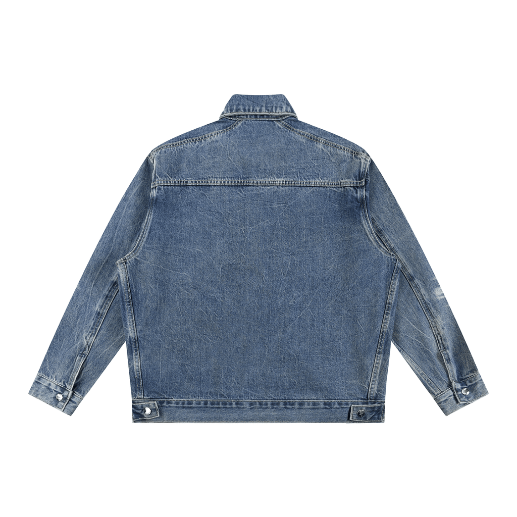 Vintage Wash Zip Up Denim Jacket - The LW Shop