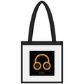 Gold Headphones Clear Stadium Tote — Transparent Game Day Bag