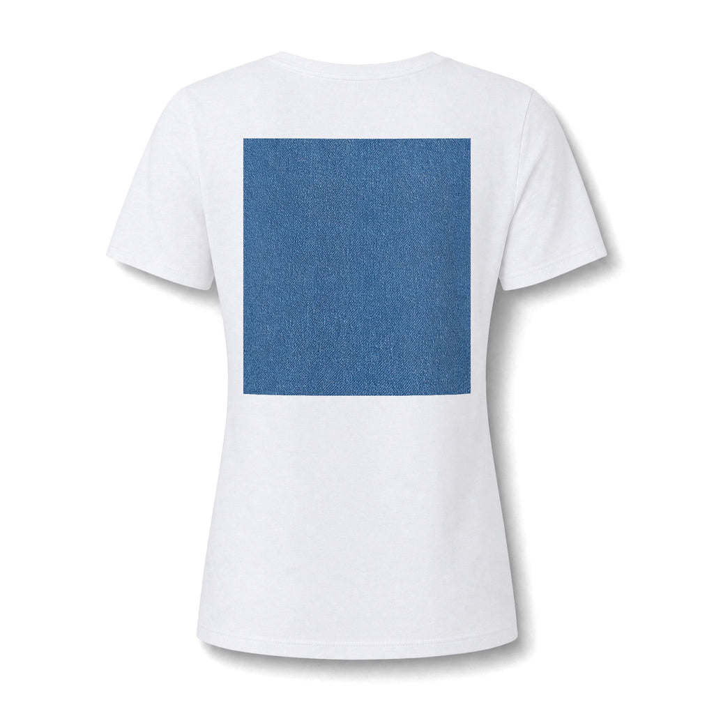 I’m A Jean- ius Women's V-Neck Tee — Denim Pocket Graphic