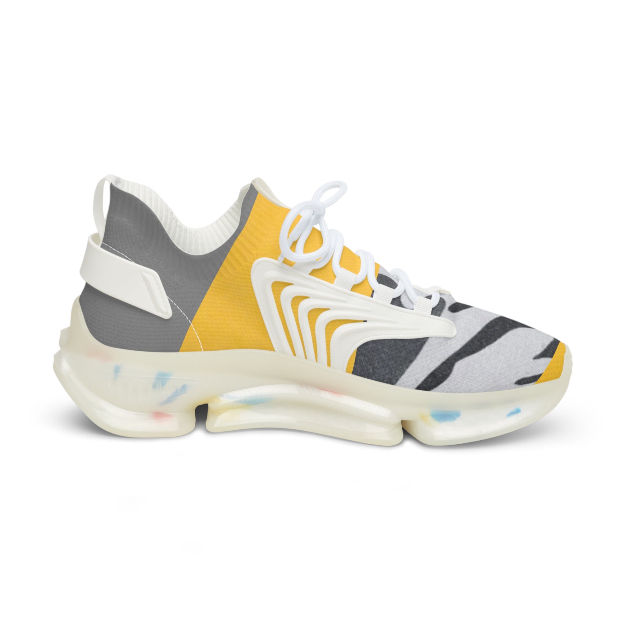 Men's Camo Yellow Mesh Sneakers – Lightweight Athletic Casual Shoes - The LW Shop