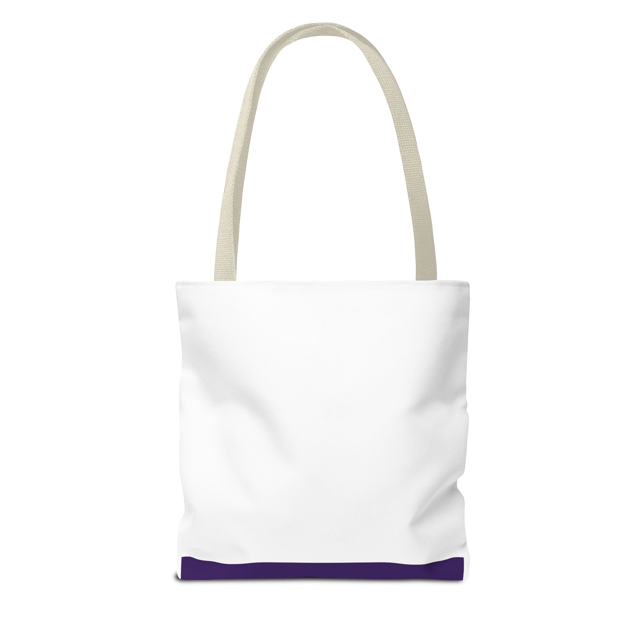 Purple Heart Tote Bag with Gold Hand Heart Design – "Lifted By The Lyrics" Art Tote