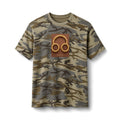 Gold Camo music Graphic Tee — Vintage Rope Patch Pocket Design