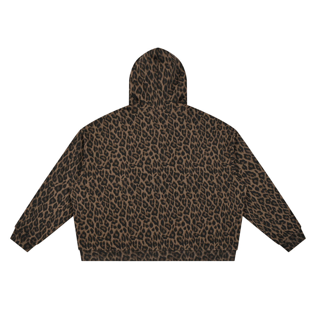 Plain Leopard Full Zip Hoodie - The LW Shop