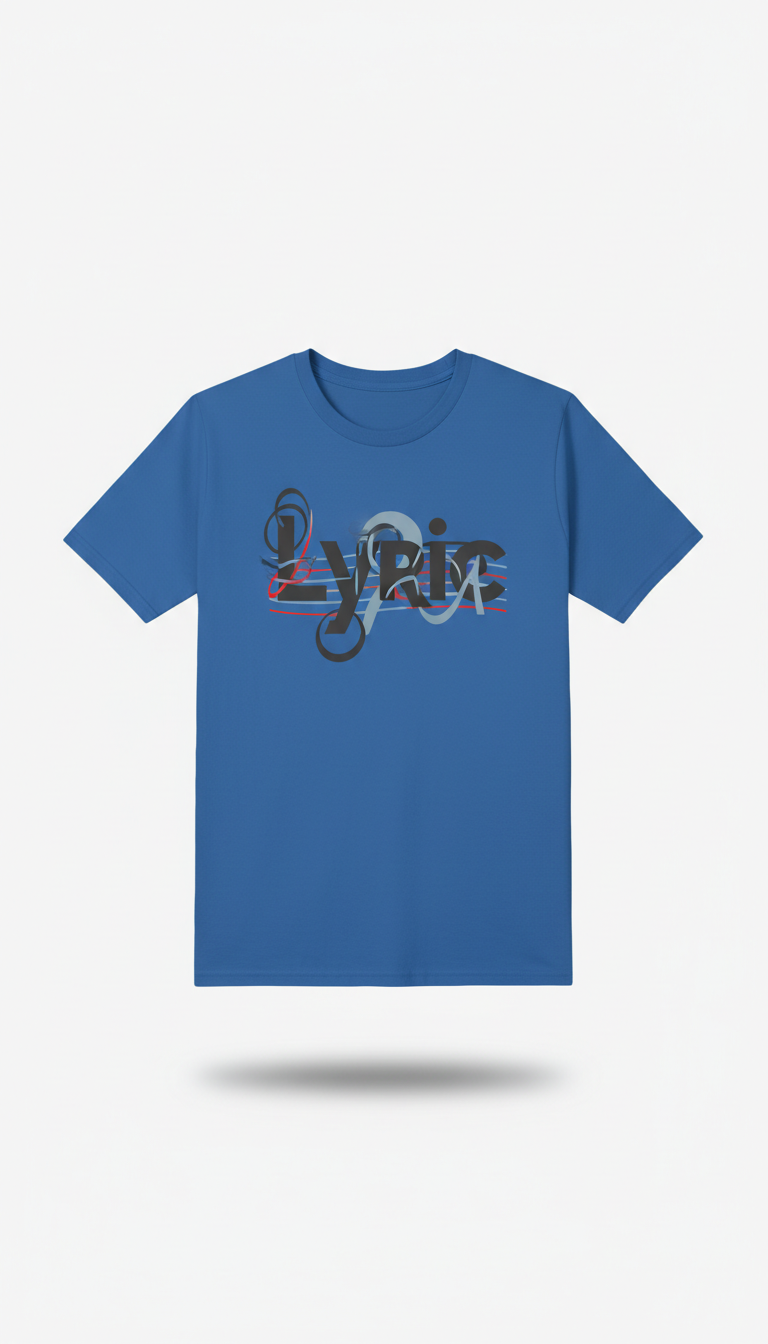 Lyric Blue Unisex Tee Cotton