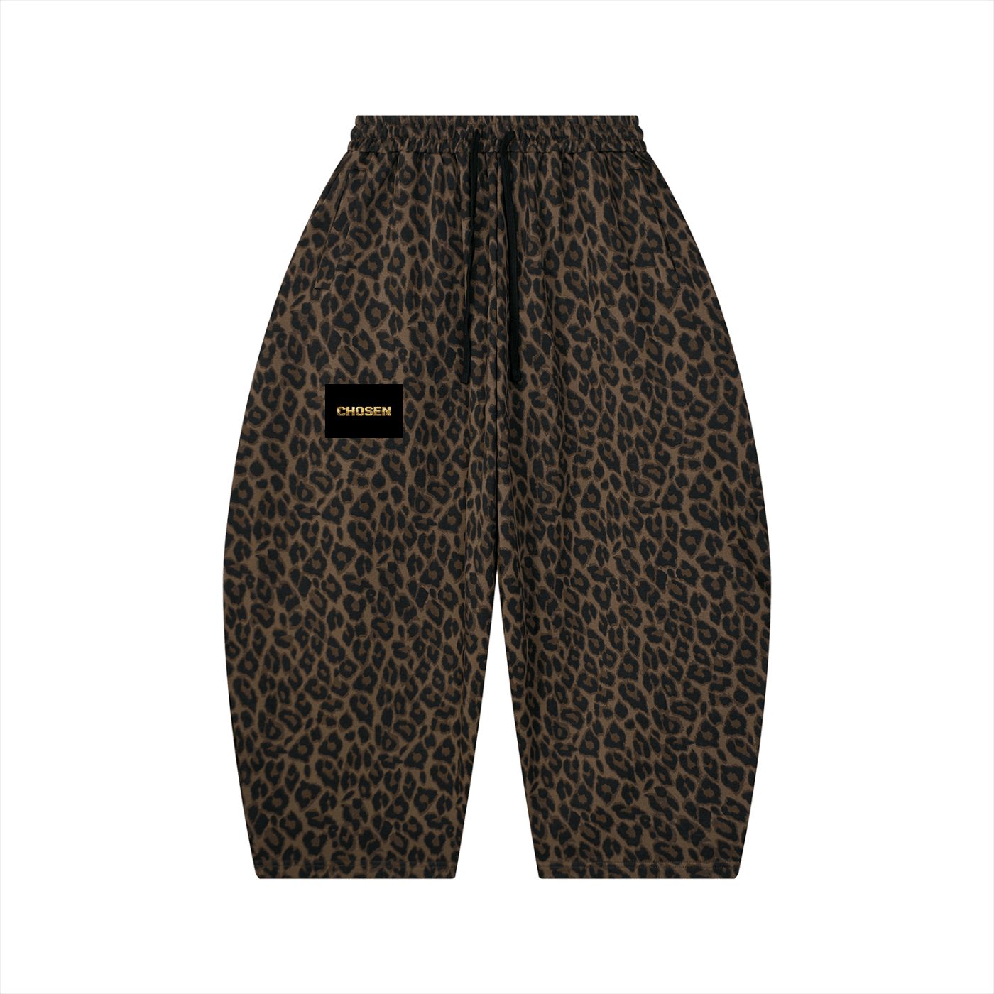 Leopard Barrel Leg Sweatpants