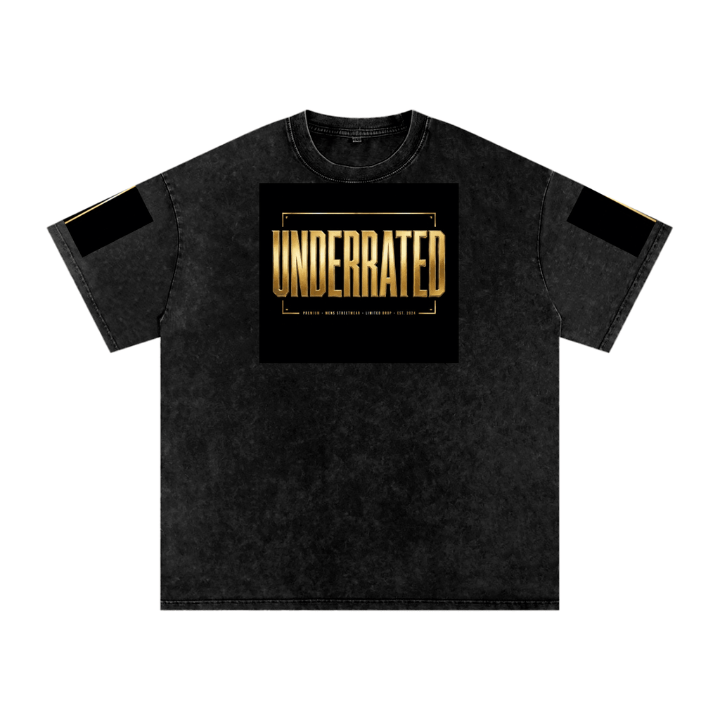 Underrated Snow Washed Oversized Cotton T-Shirt - The LW Shop