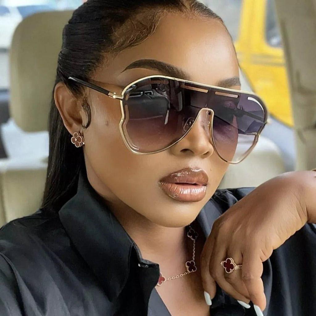 Oversized Aviator Gradient Sunglasses - The LW Shop