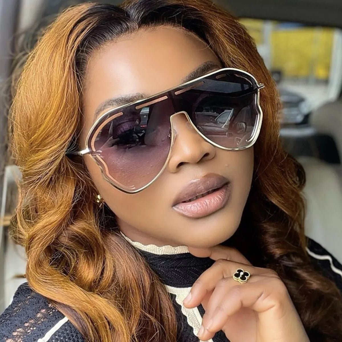 Oversized Aviator Gradient Sunglasses - The LW Shop