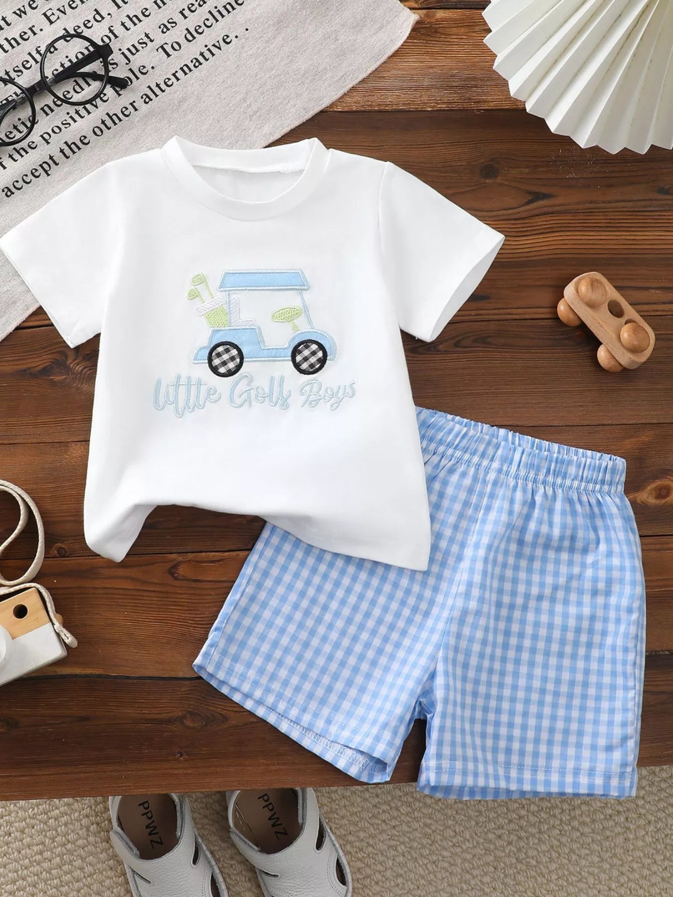 Children's Shark Round Neck Tee & Pants Set