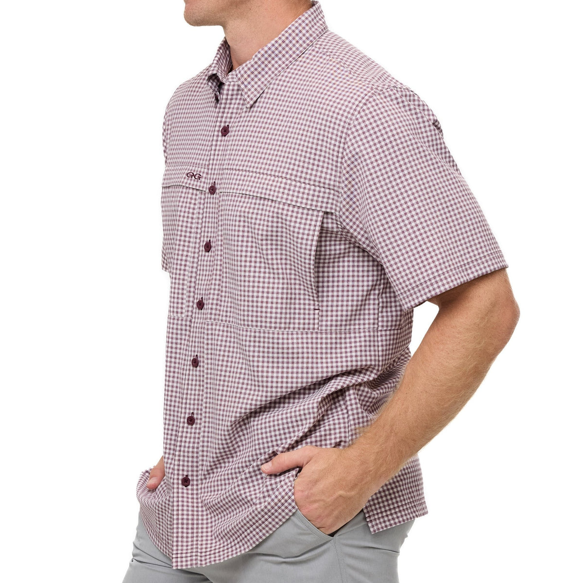 Maroon TekCheck Shirt - The LW Shop