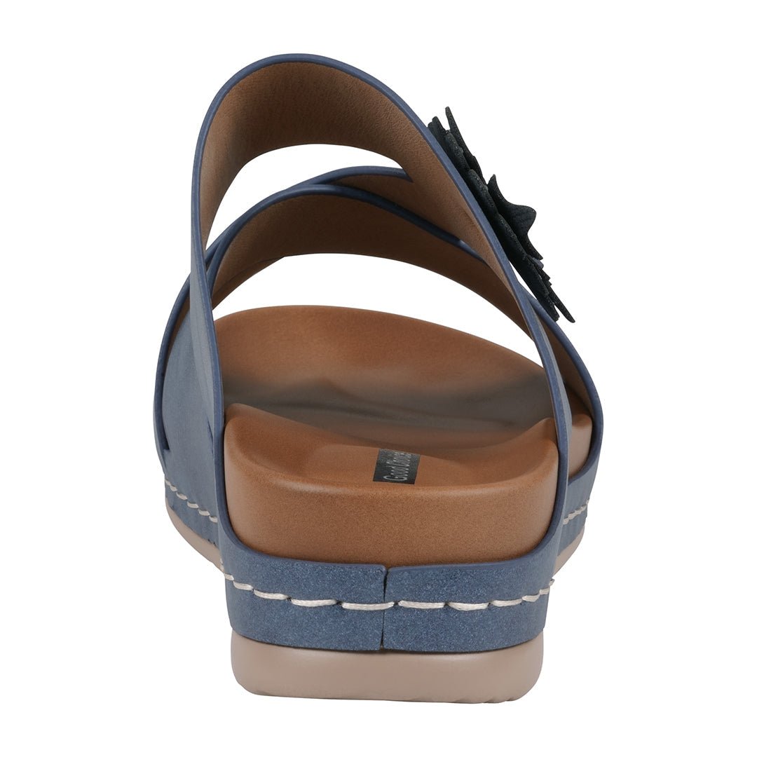 Women's Nessie Blue Flower Comfort Sandals - The LW Shop