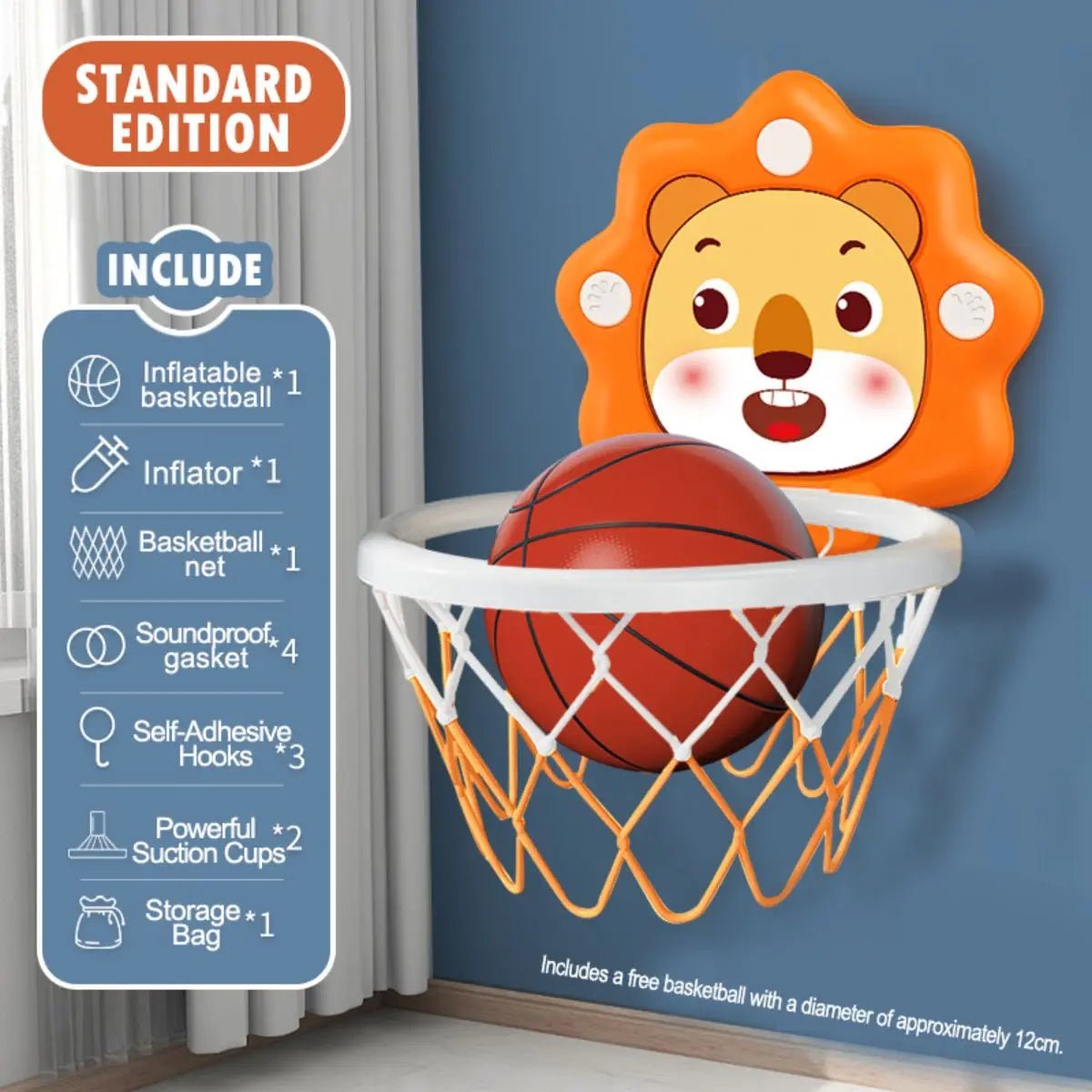Indoor Mini Basketball Hoop for Toddlers Kids Boys Bedroom,Adjustable Height,Christmas Birthday Gifts Toy for Boys,Toddler Toys - The LW Shop