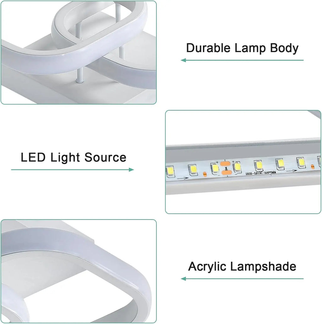 Modern LED Ceiling Lights Square Aisle Lamps Small Corridor Ceiling Fixtures for Hallway Kitchen Bedroom Stair Living Room Study - The LW Shop