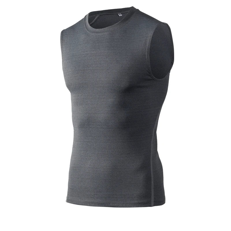 Men's Gyms Clothing Sports Fitness Tank Top Quick Dry Vest Workout Running Sportswear Tops Round Neck Sports Shirt - The LW Shop