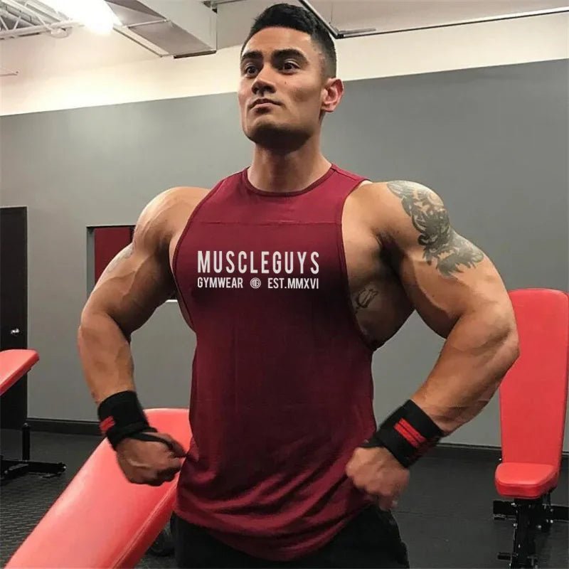 Men's Cotton Gym Muscle Tank Top Vest - The LW Shop