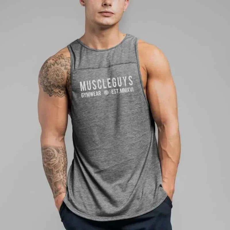Men's Cotton Gym Muscle Tank Top Vest - The LW Shop