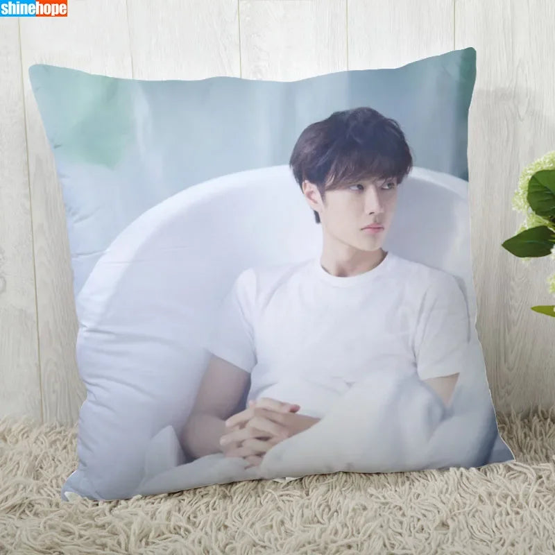 Funda de almohada personalizada – Funda de almohada decorativa moderna YiBo Wang 45x45cm