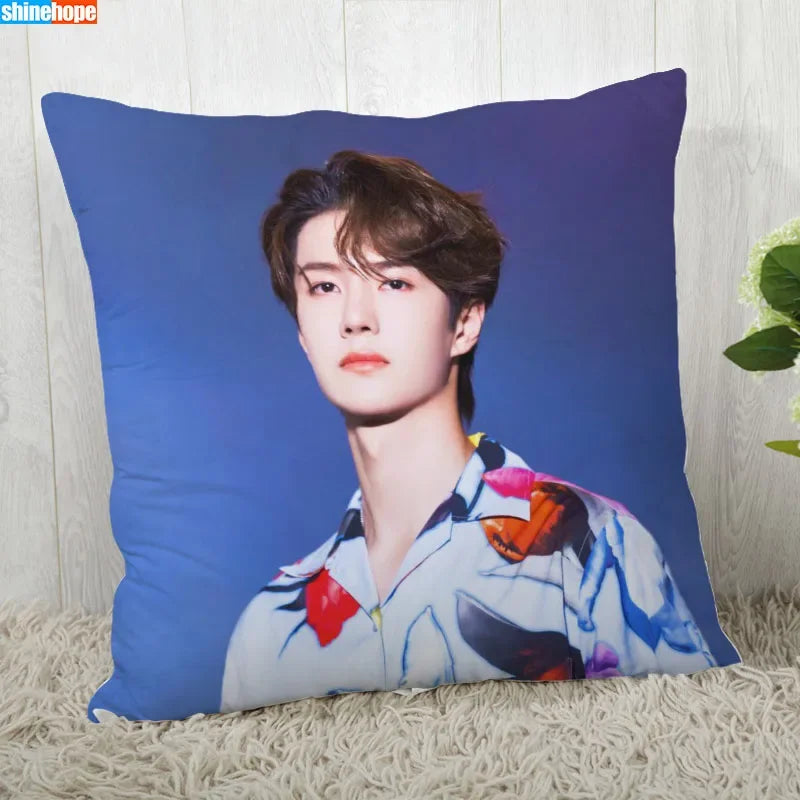 Funda de almohada personalizada – Funda de almohada decorativa moderna YiBo Wang 45x45cm