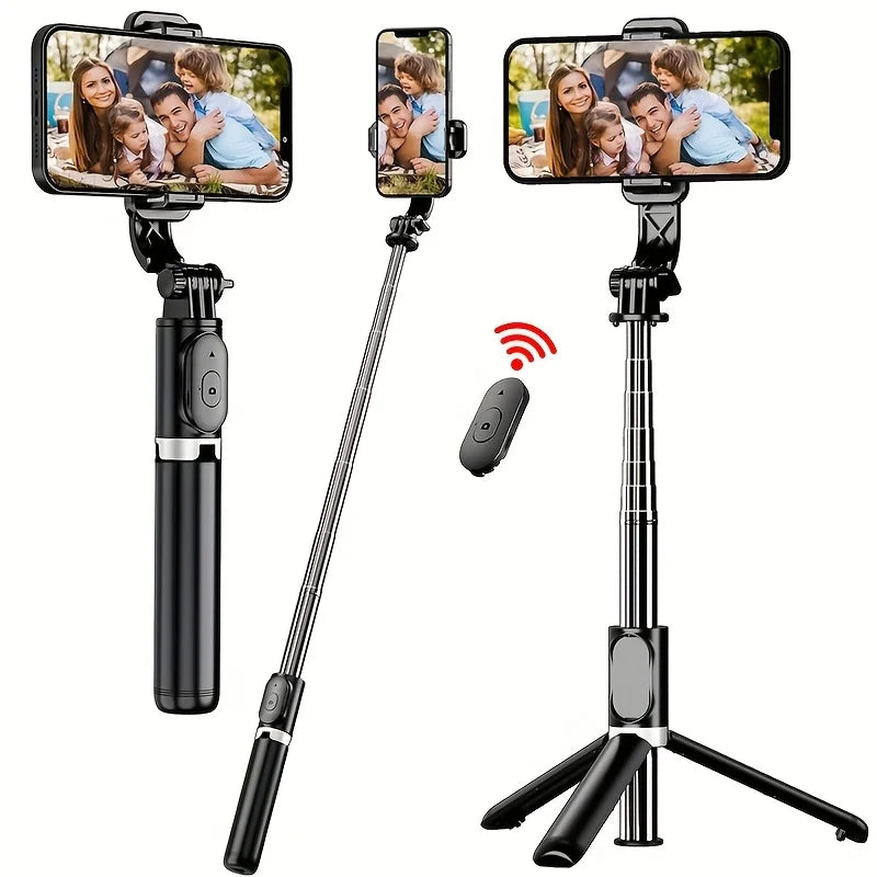 Retractable Selfie Stick Floor Tripod For Live Streaming With Remote