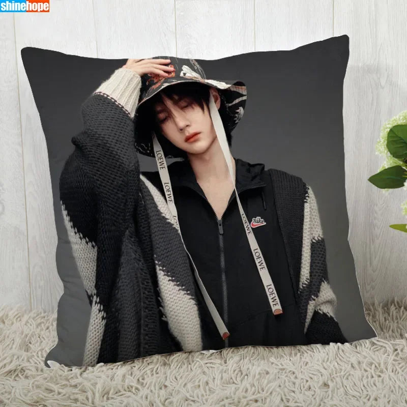 Funda de almohada personalizada – Funda de almohada decorativa moderna YiBo Wang 45x45cm