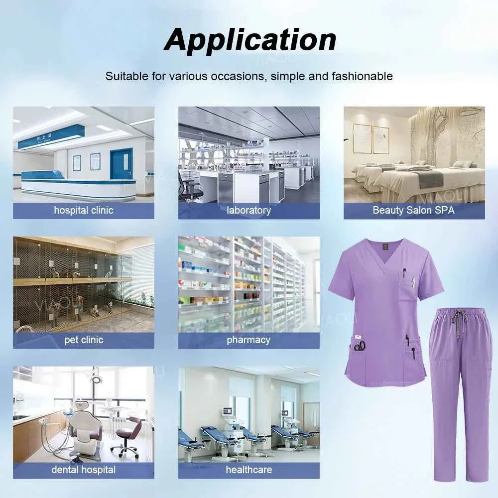 Women's Medical Scrub Uniform Set - The LW Shop