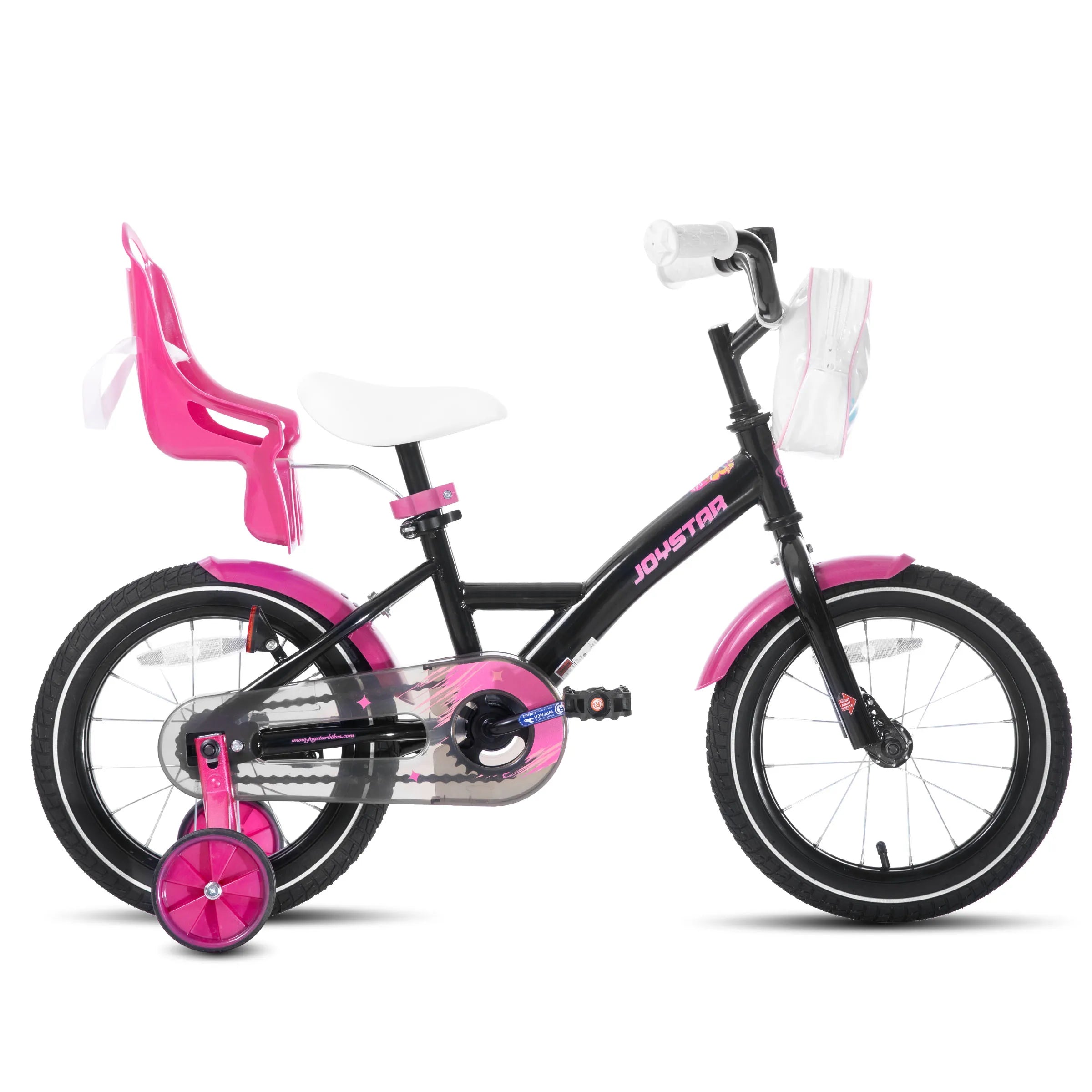 Joystar Kids Bike For Girls With Training Wheels Doll Seat
