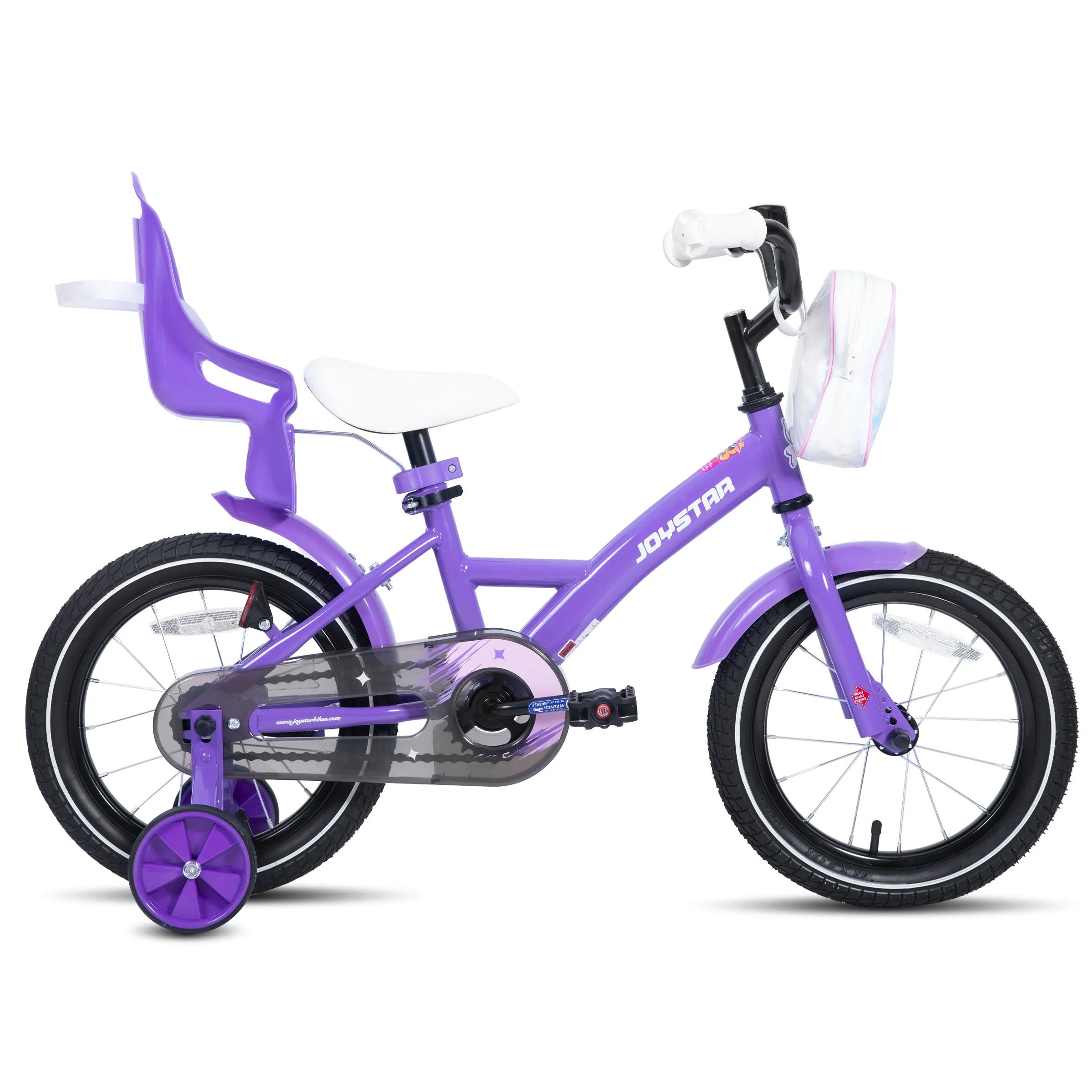 Joystar Kids Bike For Girls With Training Wheels Doll Seat