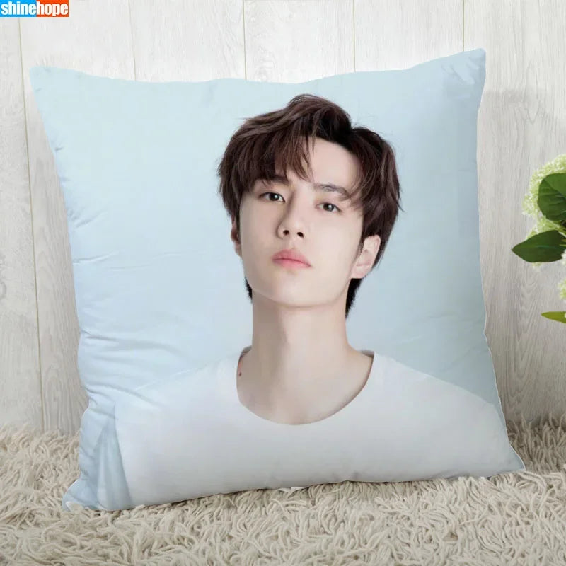 Funda de almohada personalizada – Funda de almohada decorativa moderna YiBo Wang 45x45cm