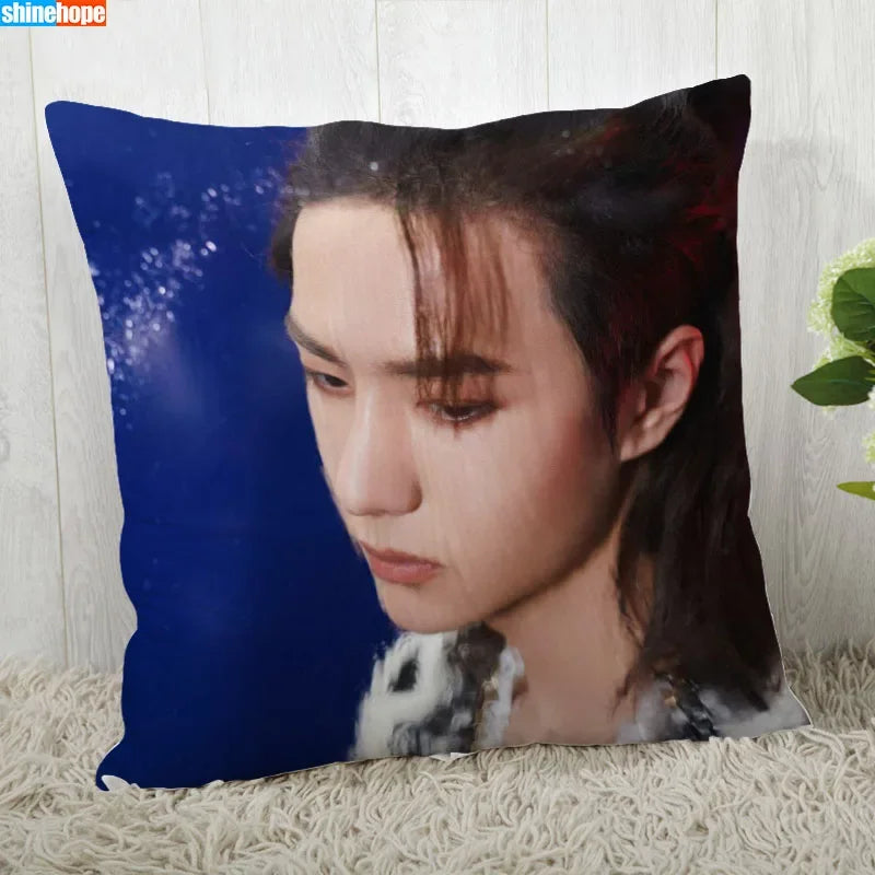 Funda de almohada personalizada – Funda de almohada decorativa moderna YiBo Wang 45x45cm