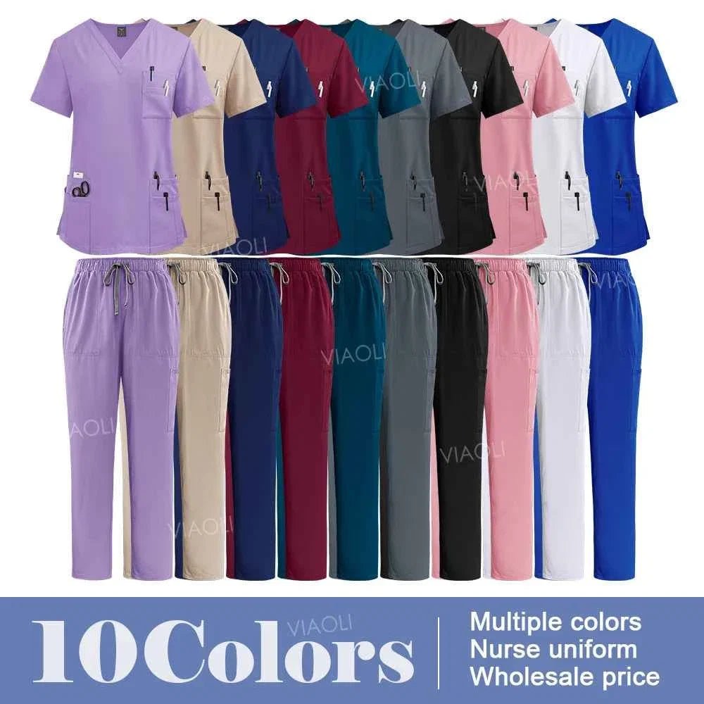 Women's Medical Scrub Uniform Set - The LW Shop