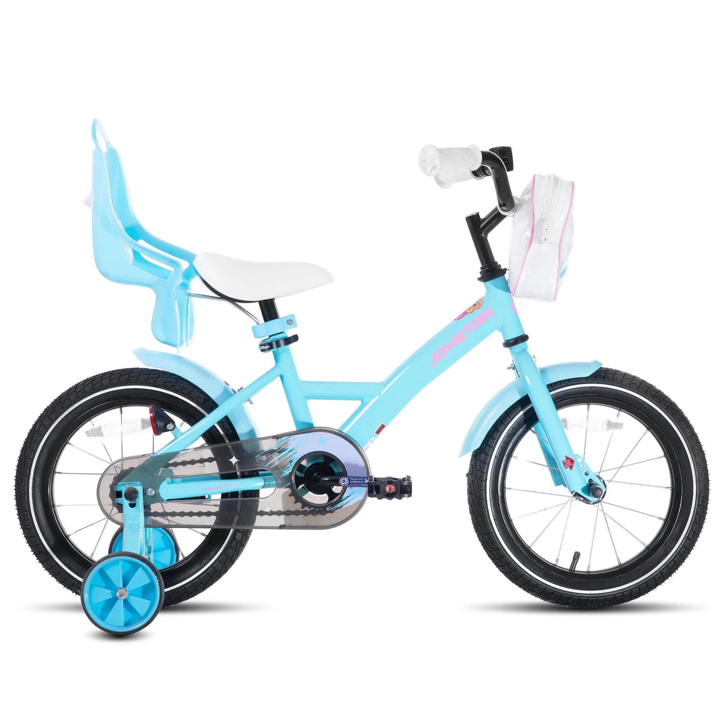 Joystar Kids Bike For Girls With Training Wheels Doll Seat