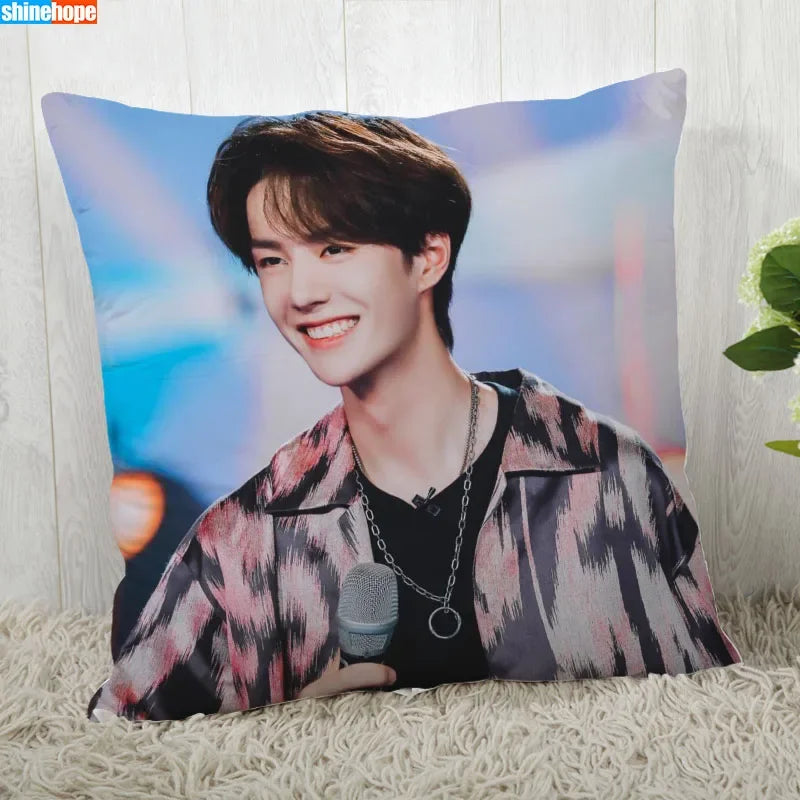 Custom Pillow Cover – YiBo Wang Modern Decorative 45x45cm Pillowcase